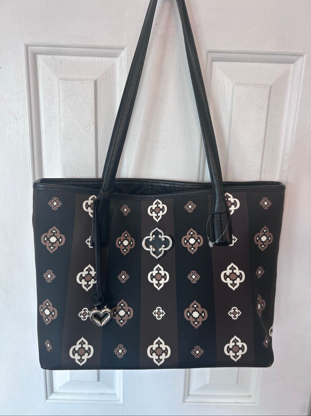 Brighton F328072 Brown & Black Leather Tote Bag Purse